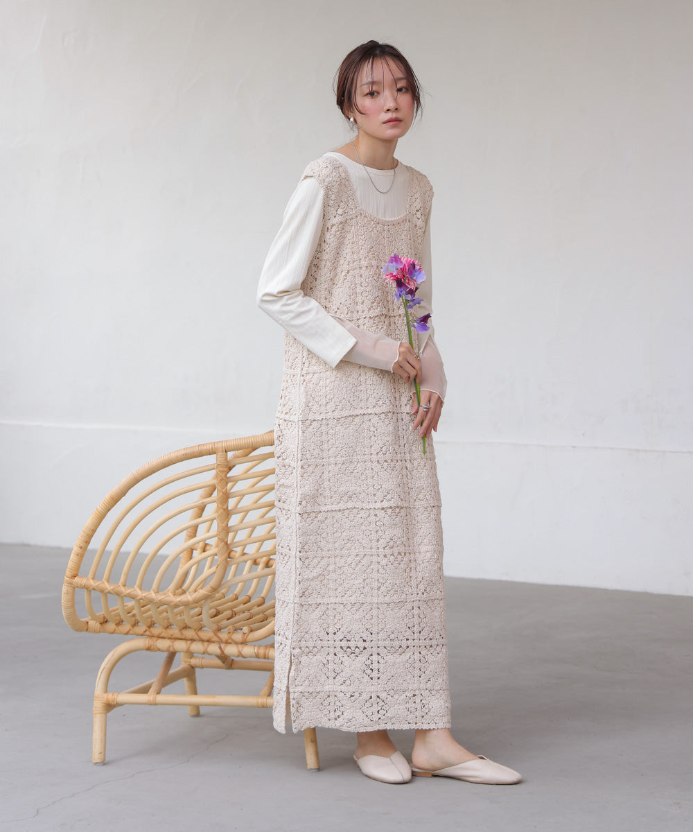 クロシェロングワンピース