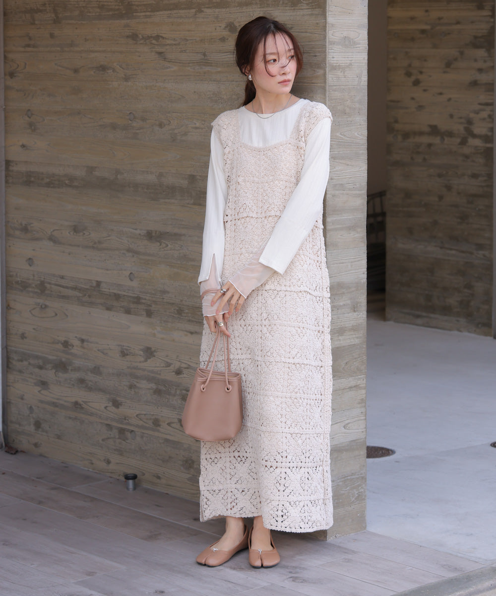 クロシェロングワンピース