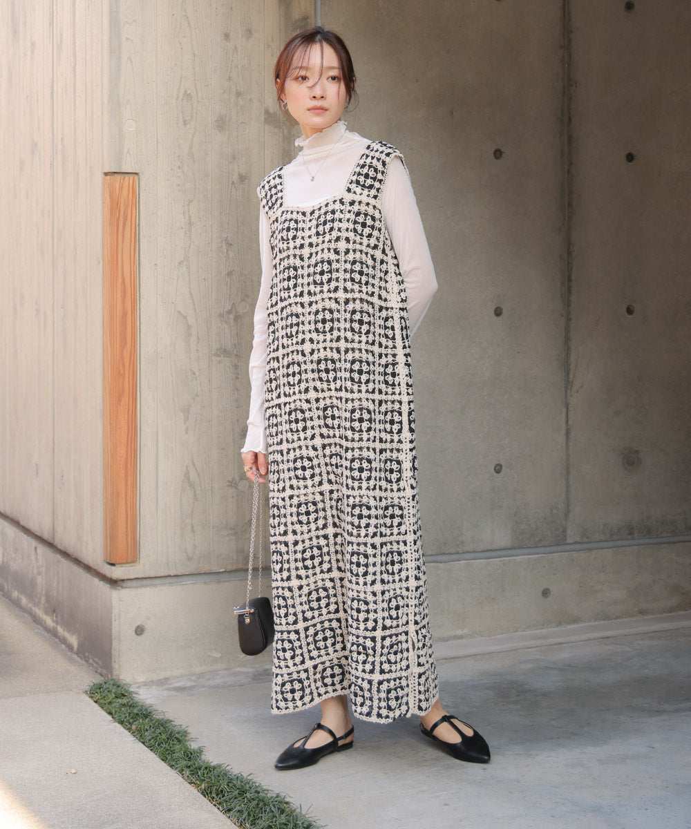 クロシェロングワンピース