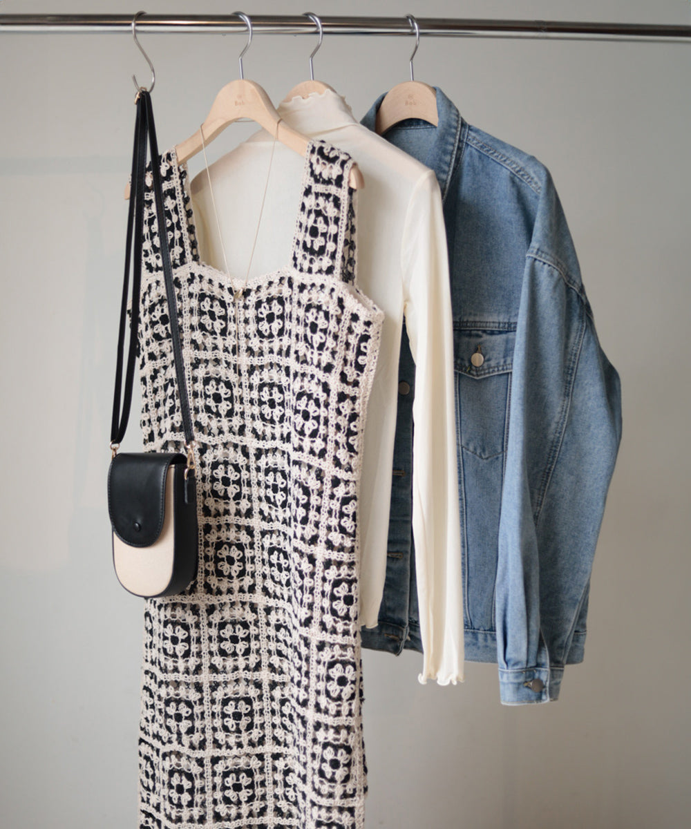 クロシェロングワンピース