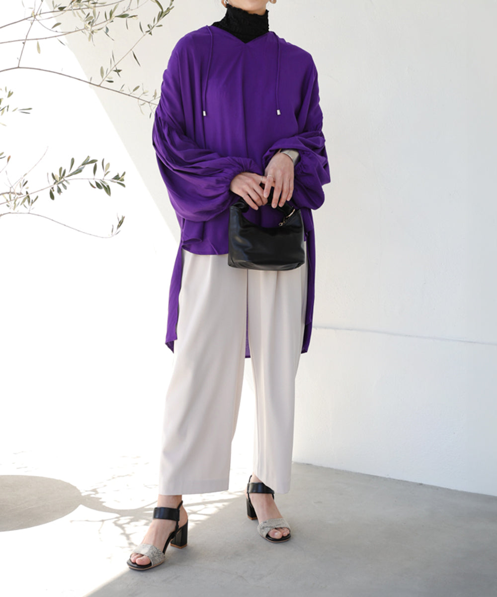 クールタッチレーヨンボリュームスリーブチュニック