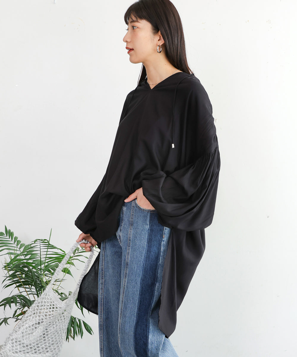 クールタッチレーヨンボリュームスリーブチュニック