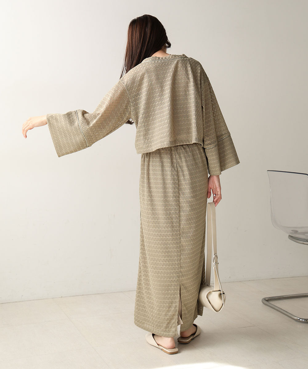 【セットアップ対応/S・M展開】エンブロイダリーレースIラインスカート