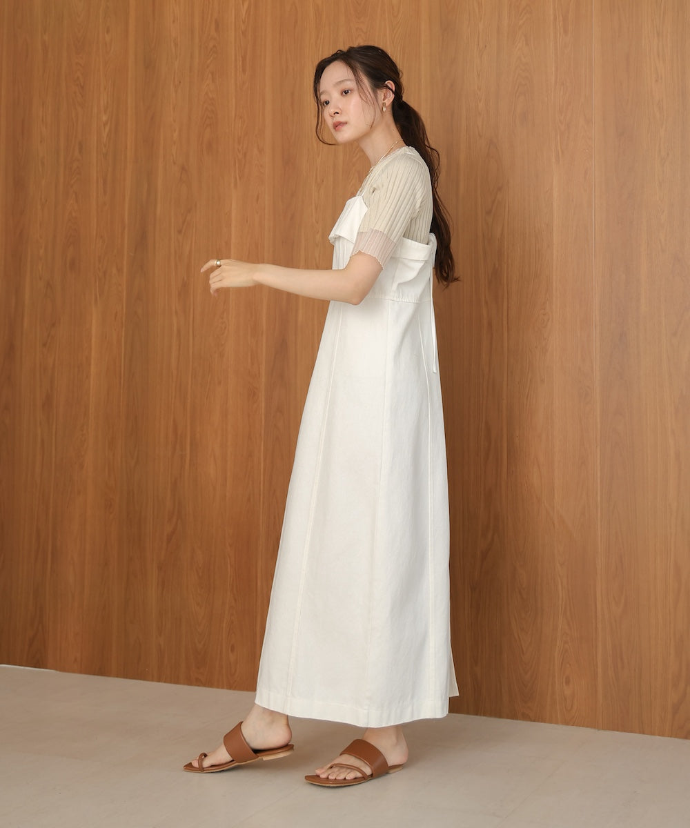 【低身長向けサイズあり】デニムキャミワンピース