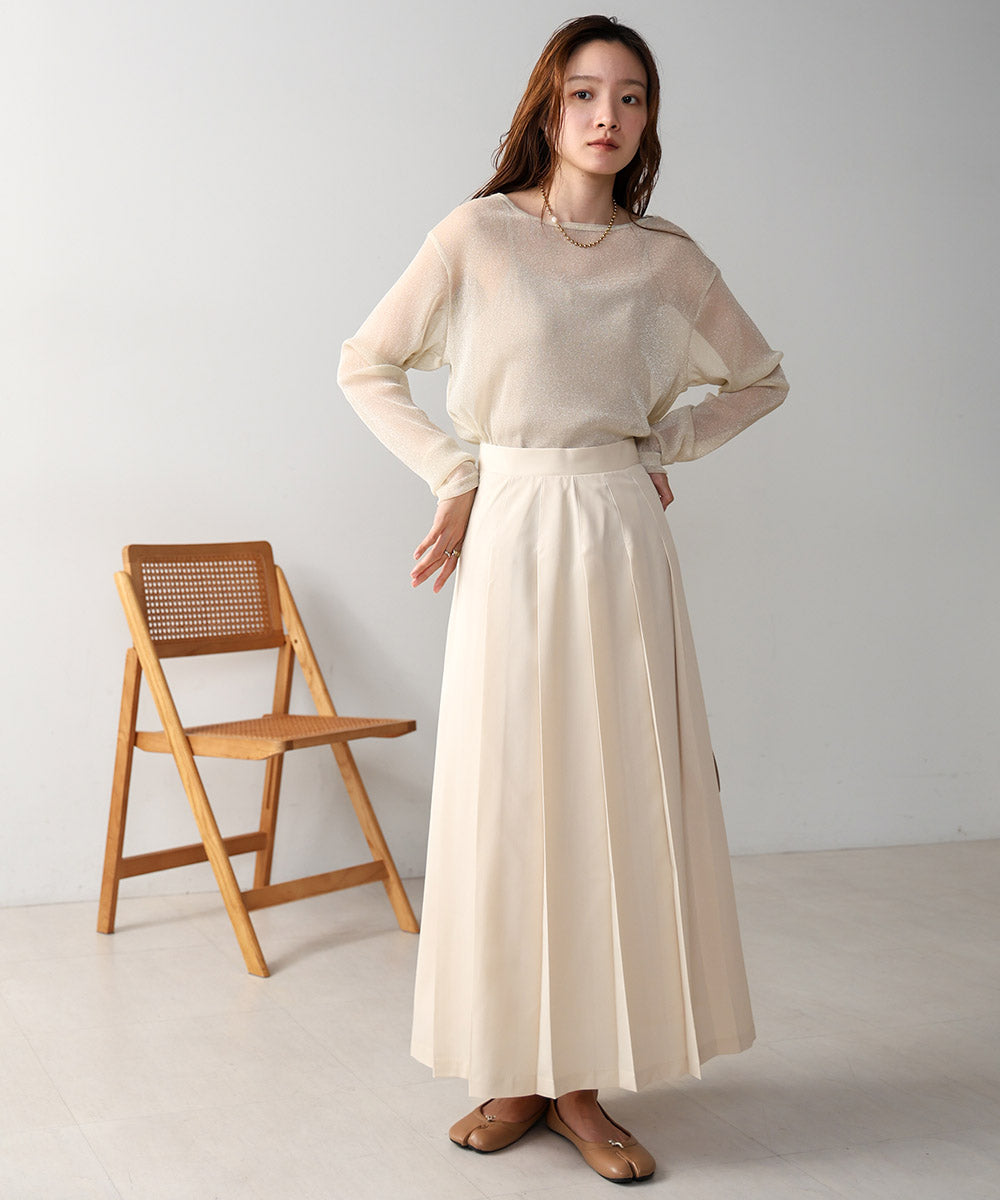 【S・M サイズ展開】ロングプリーツスカート