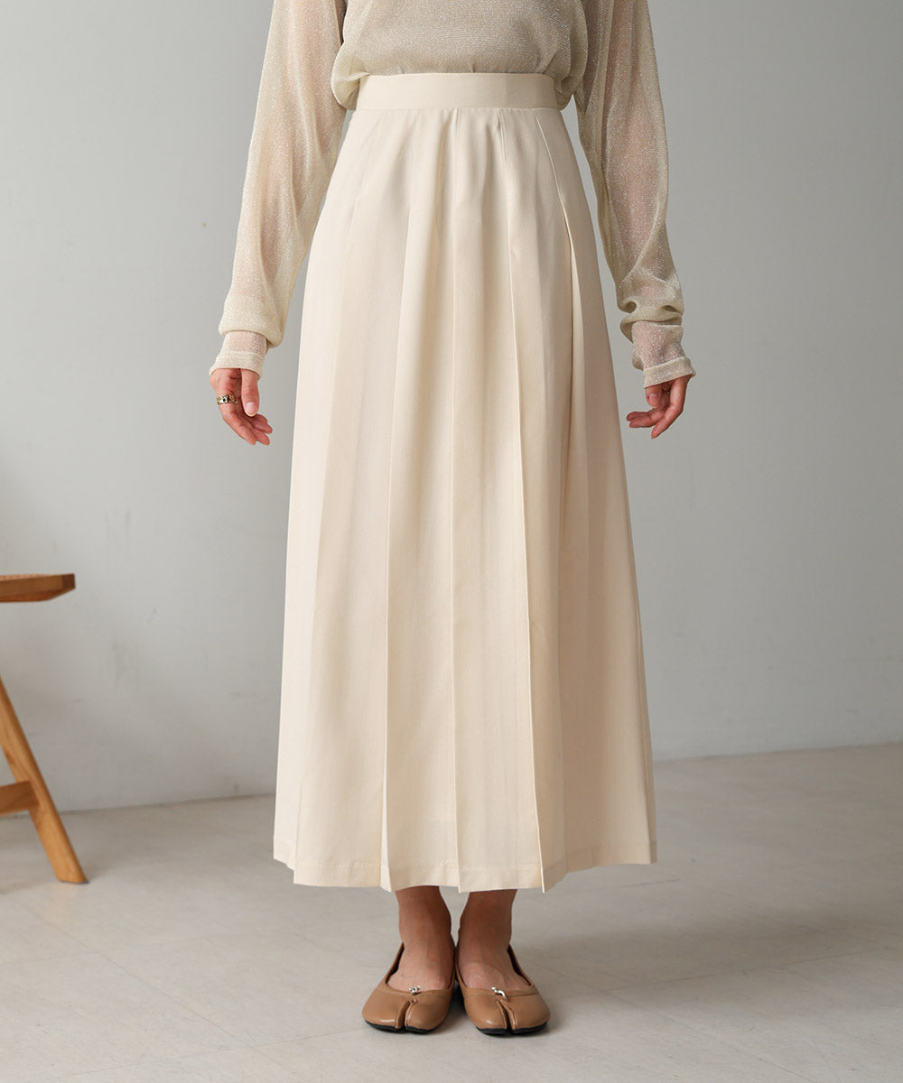 【S・M サイズ展開】ロングプリーツスカート