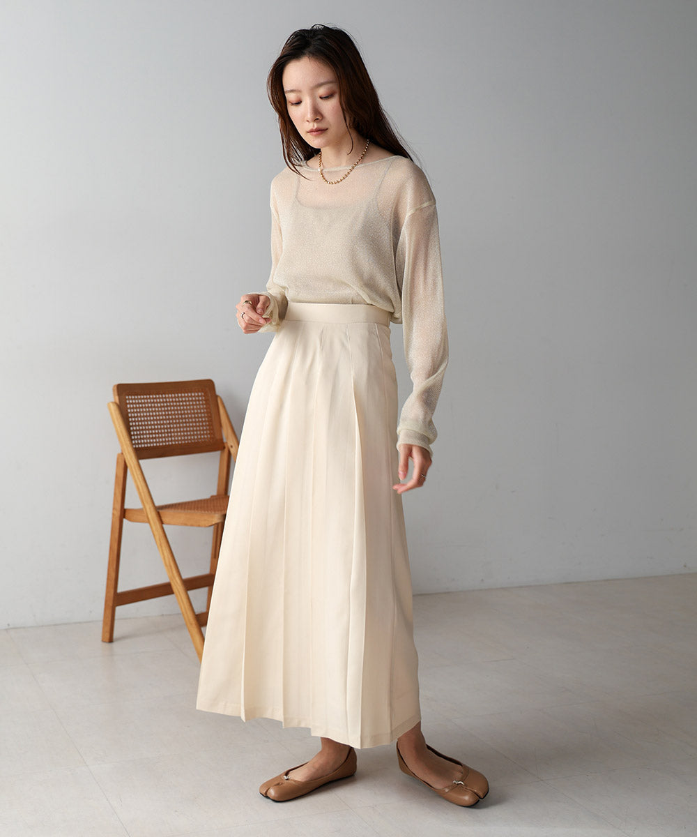 【S・M サイズ展開】ロングプリーツスカート