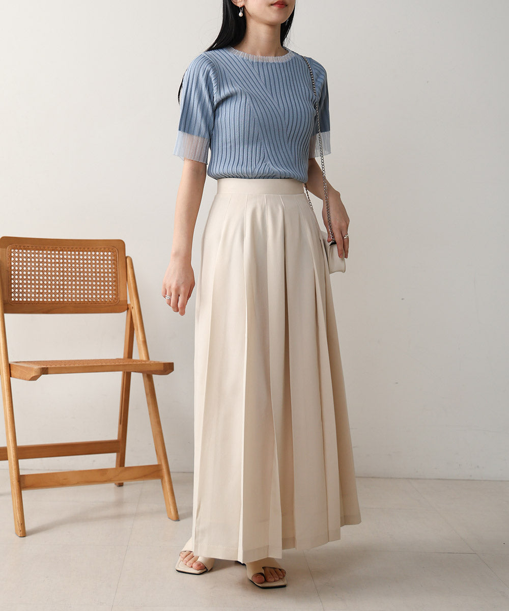 【S・M サイズ展開】ロングプリーツスカート