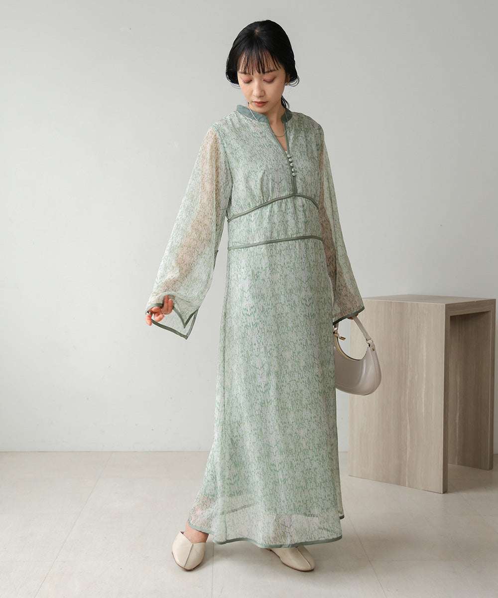 【S・Mサイズ展開】ニュアンスラメパイピングワンピース