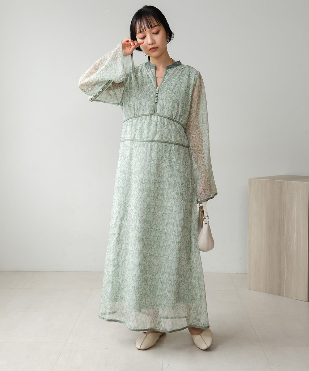 【S・Mサイズ展開】ニュアンスラメパイピングワンピース