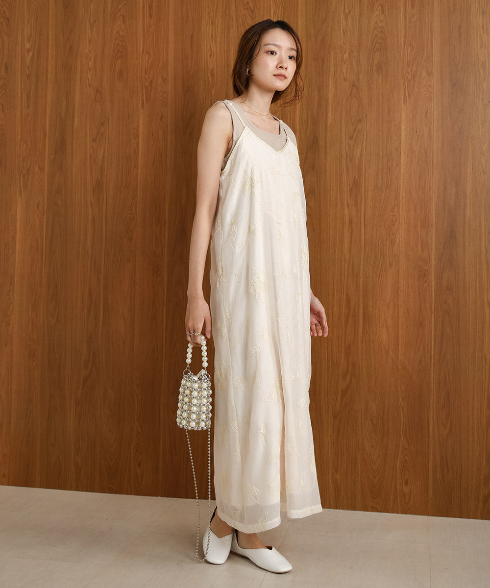 【S・M 展開】スクエアネックタックデザインタンクトップ