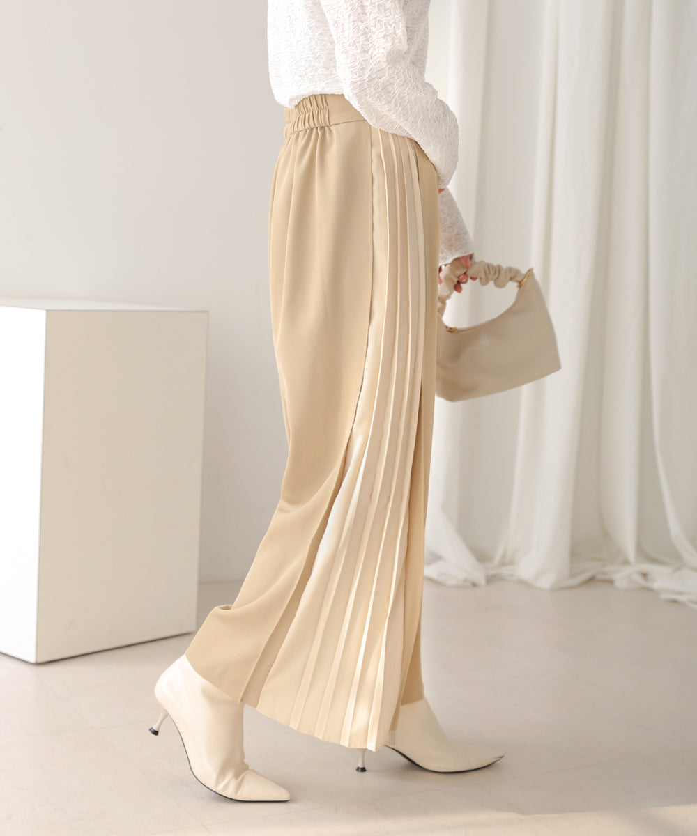 サイドプリーツパンツ