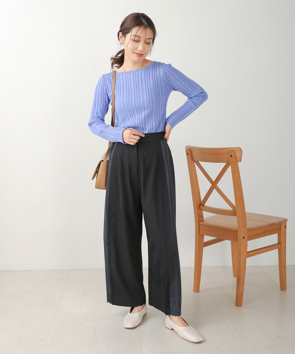 サイドプリーツパンツ