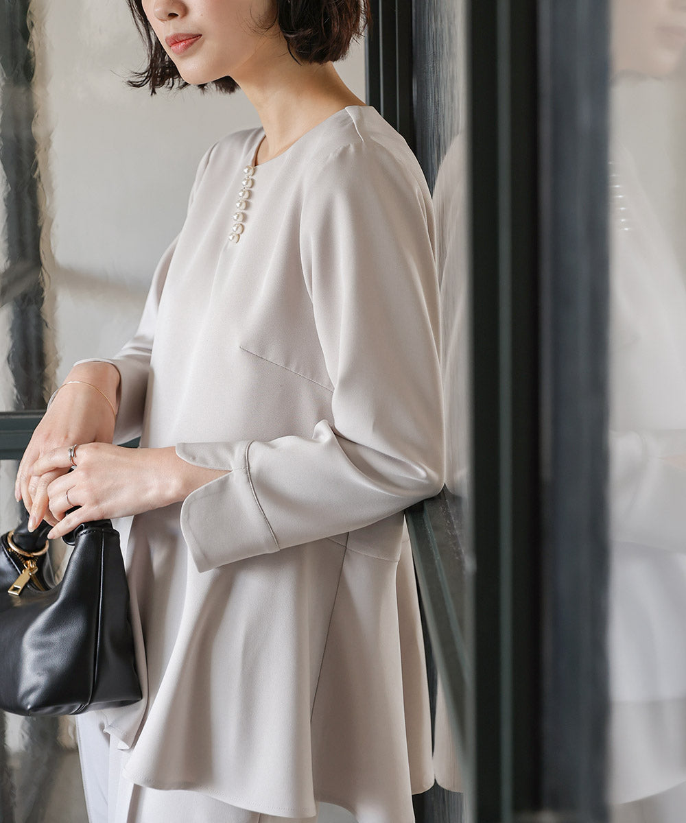 とろみパール付き切り替えブラウス