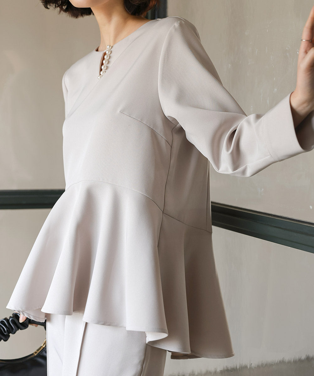 とろみパール付き切り替えブラウス