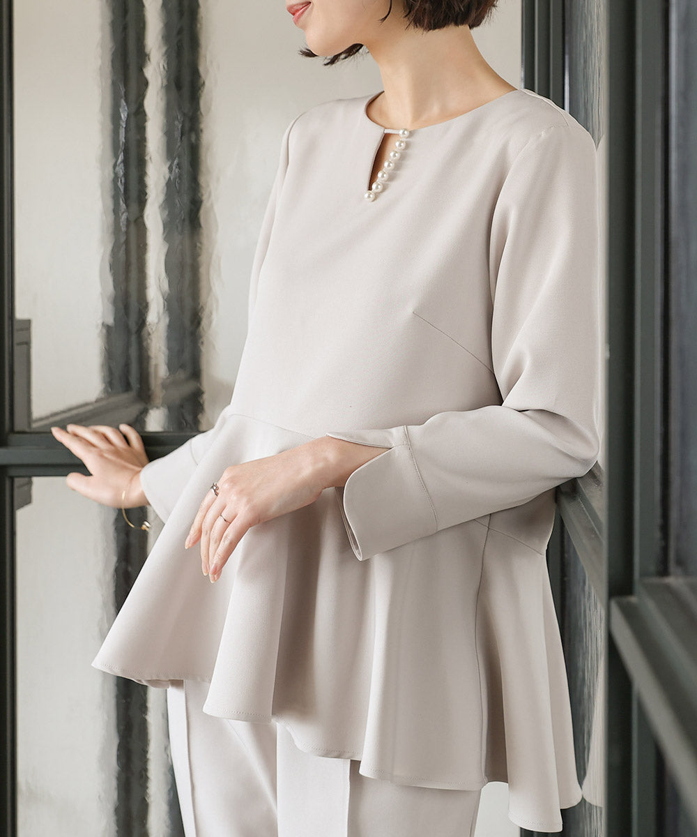 とろみパール付き切り替えブラウス