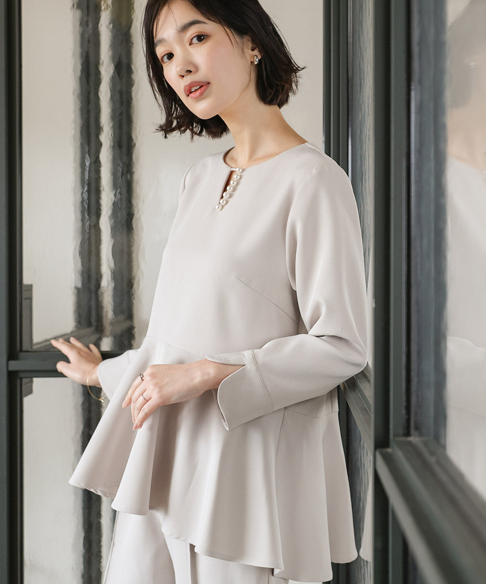 とろみパール付き切り替えブラウス