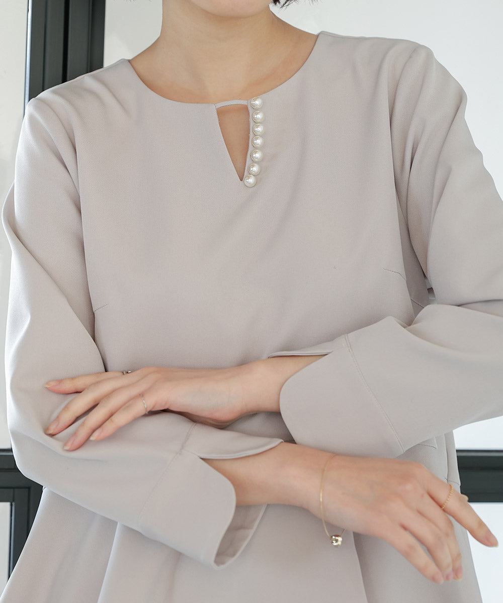 とろみパール付き切り替えブラウス