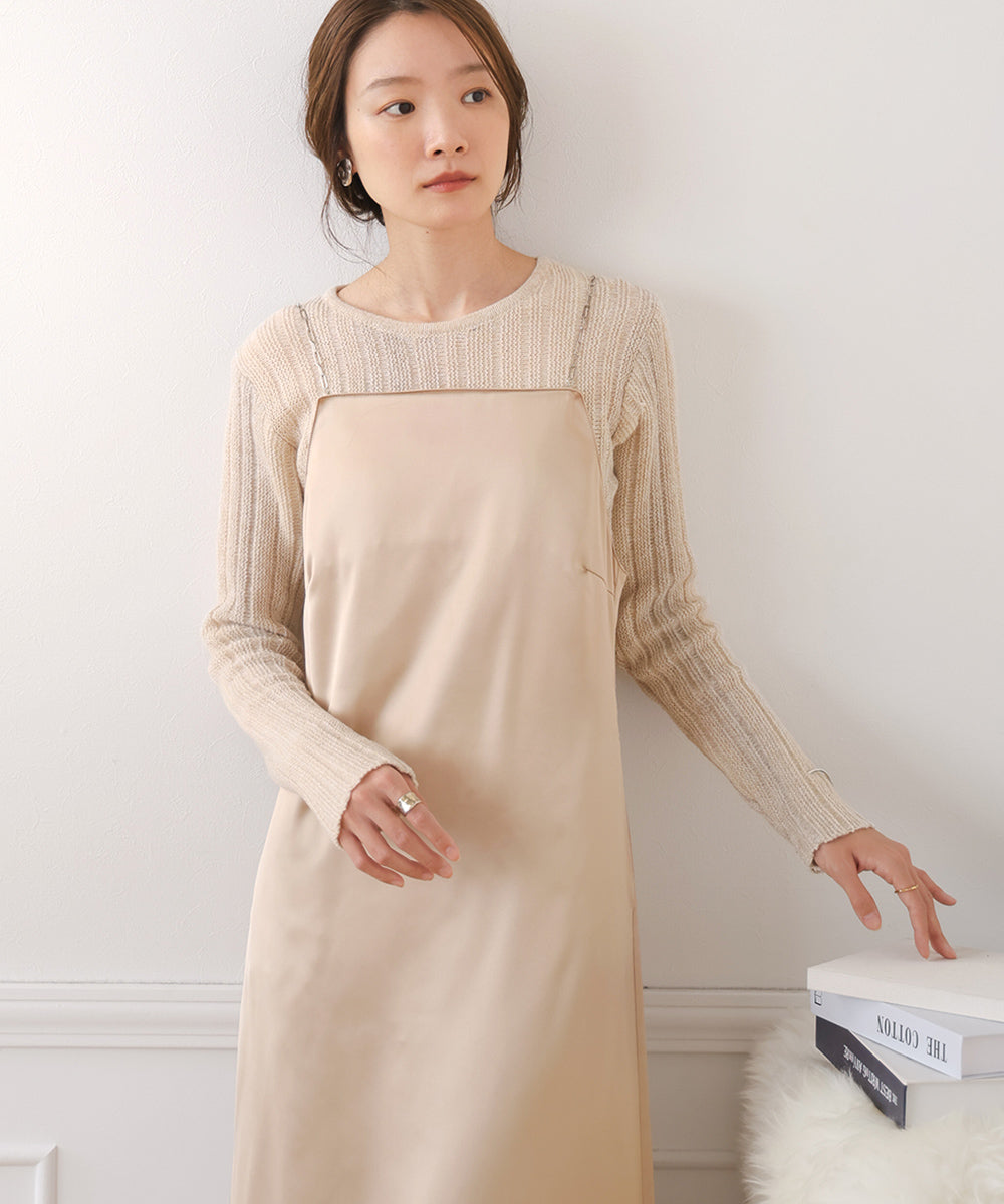 【S・Mサイズ展開】チェーンストラップキャミワンピース