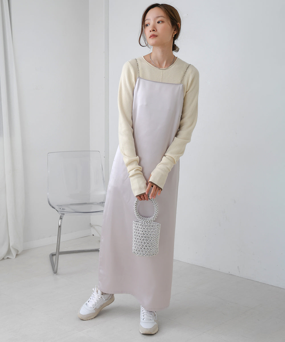 【S・Mサイズ展開】チェーンストラップキャミワンピース