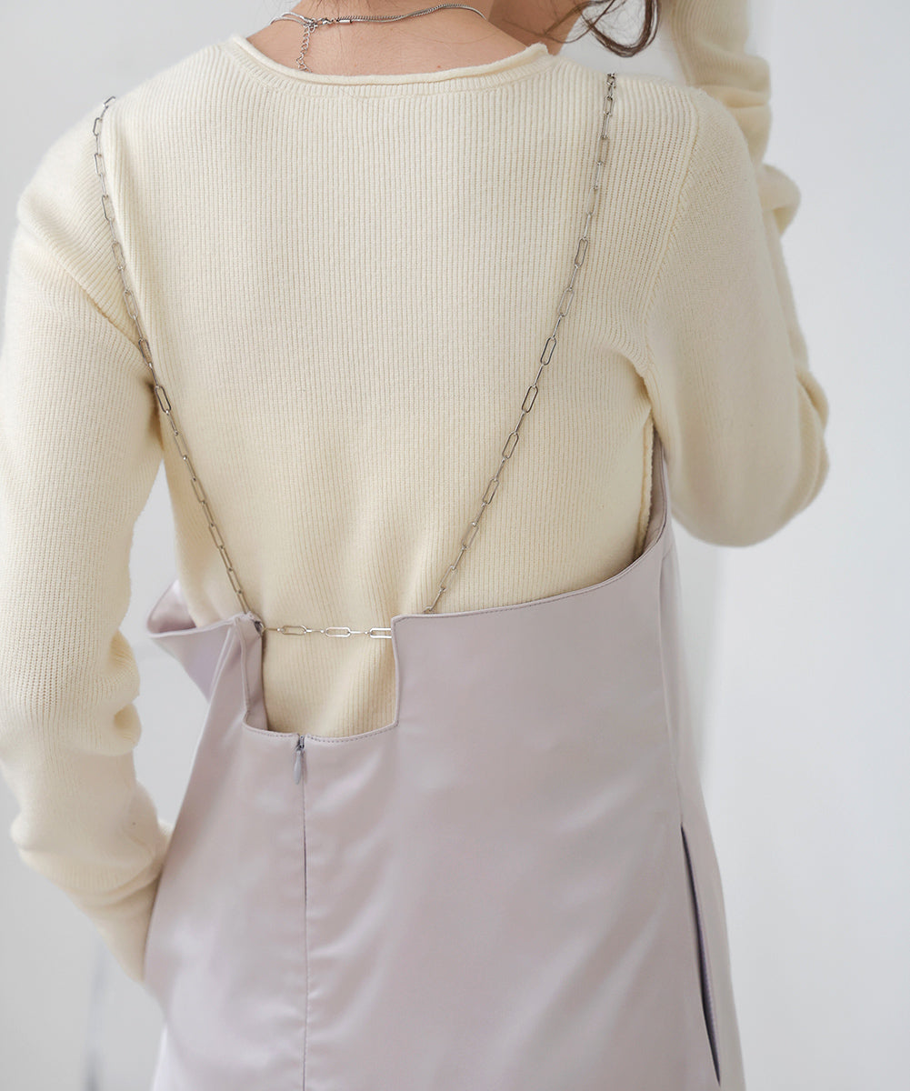【S・Mサイズ展開】チェーンストラップキャミワンピース