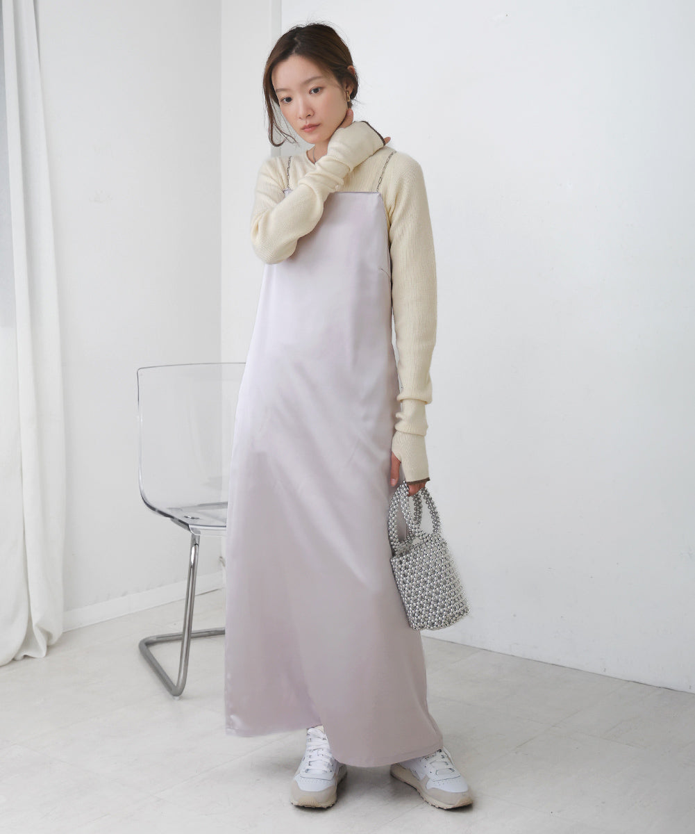 【S・Mサイズ展開】チェーンストラップキャミワンピース