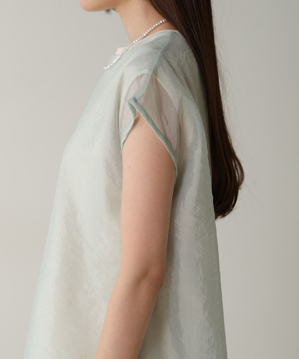 シアーレイヤードノースリーブトップス