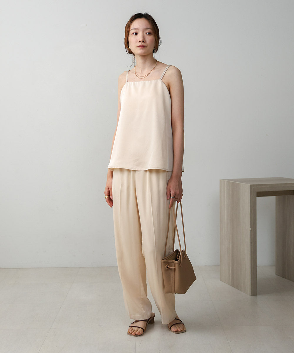 【S/M/L展開】サテンラインパンツ