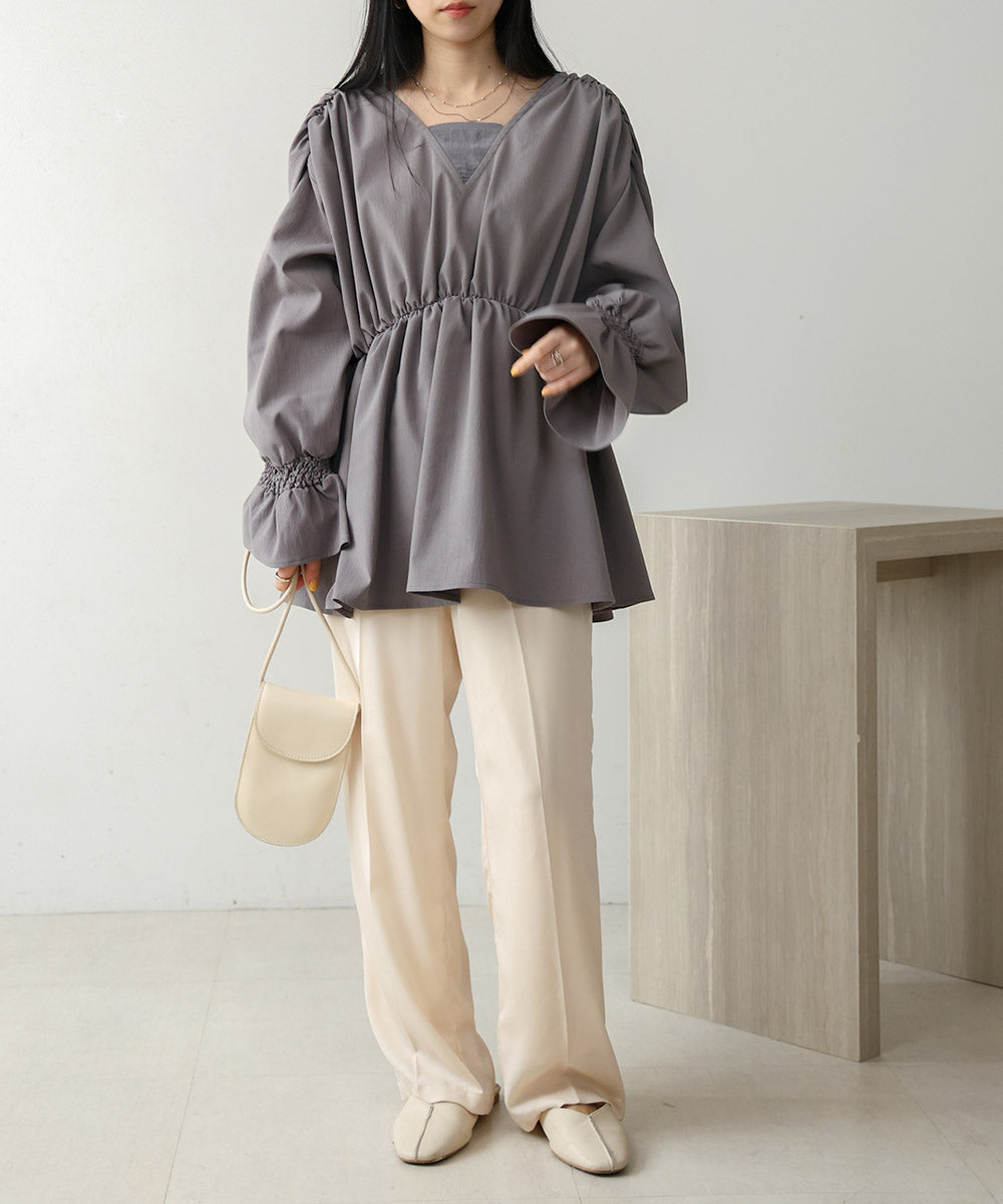 【S/M/L展開】サテンラインパンツ