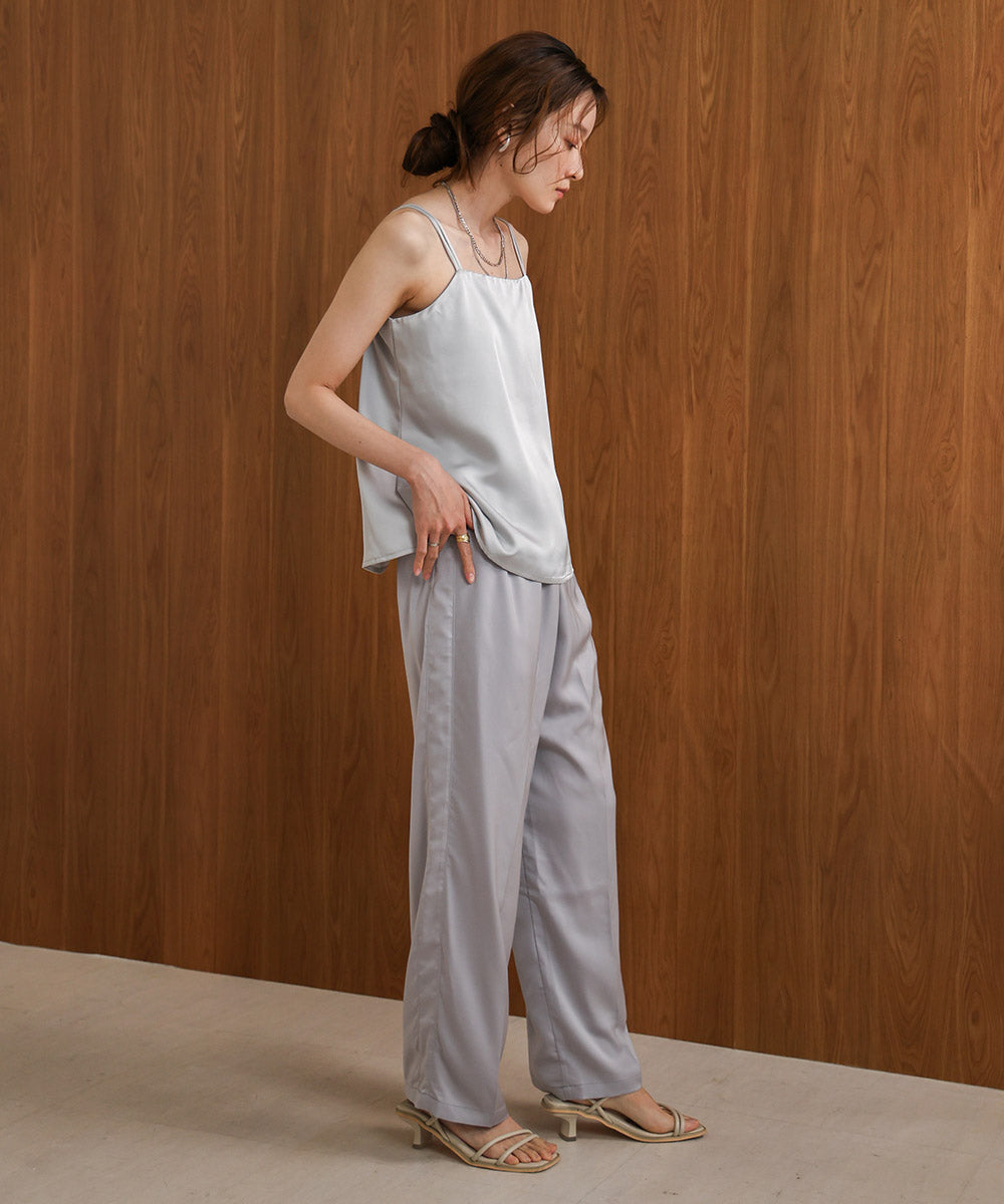 【S/M/L展開】サテンラインパンツ