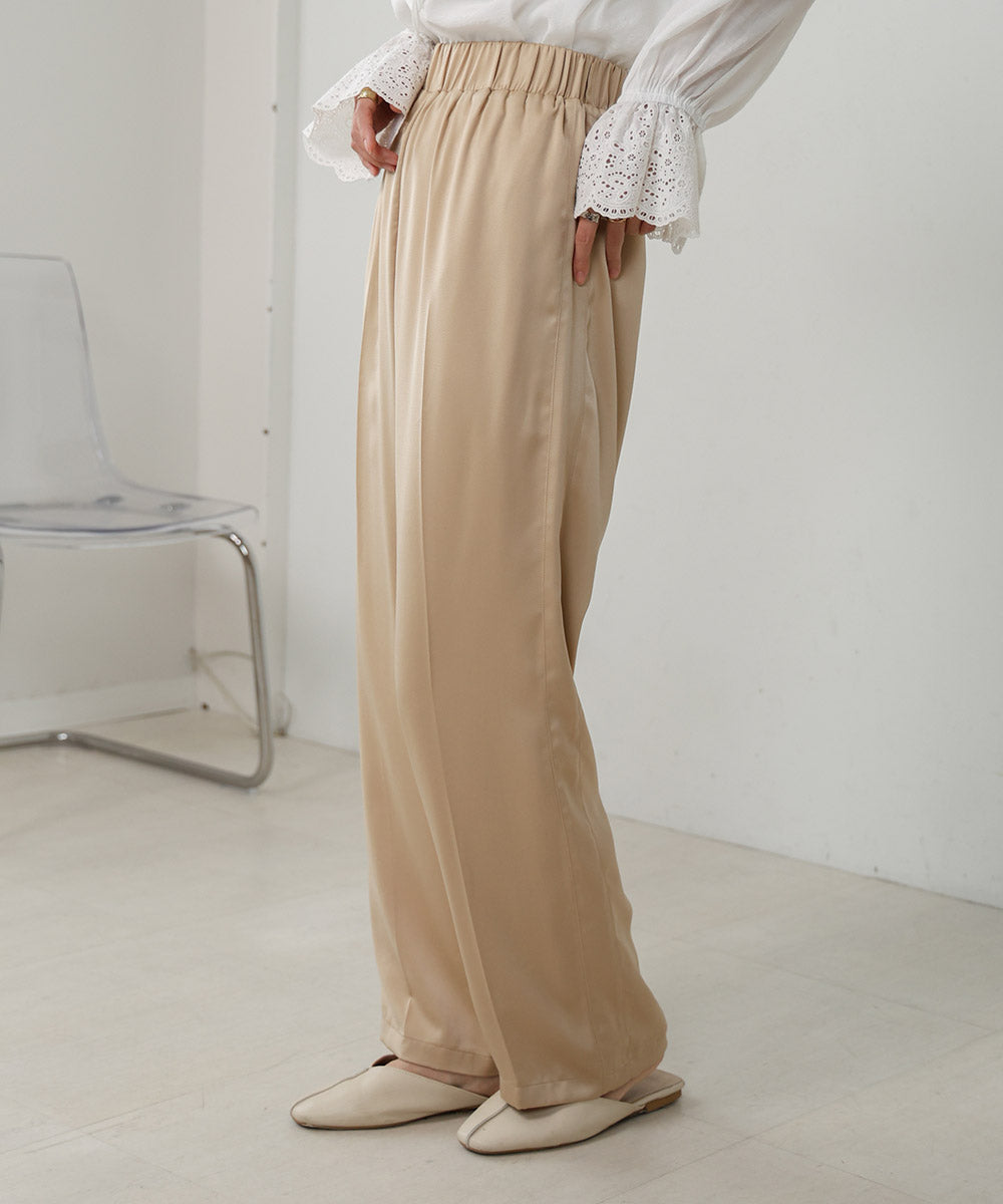 【S/M/L展開】サテンラインパンツ