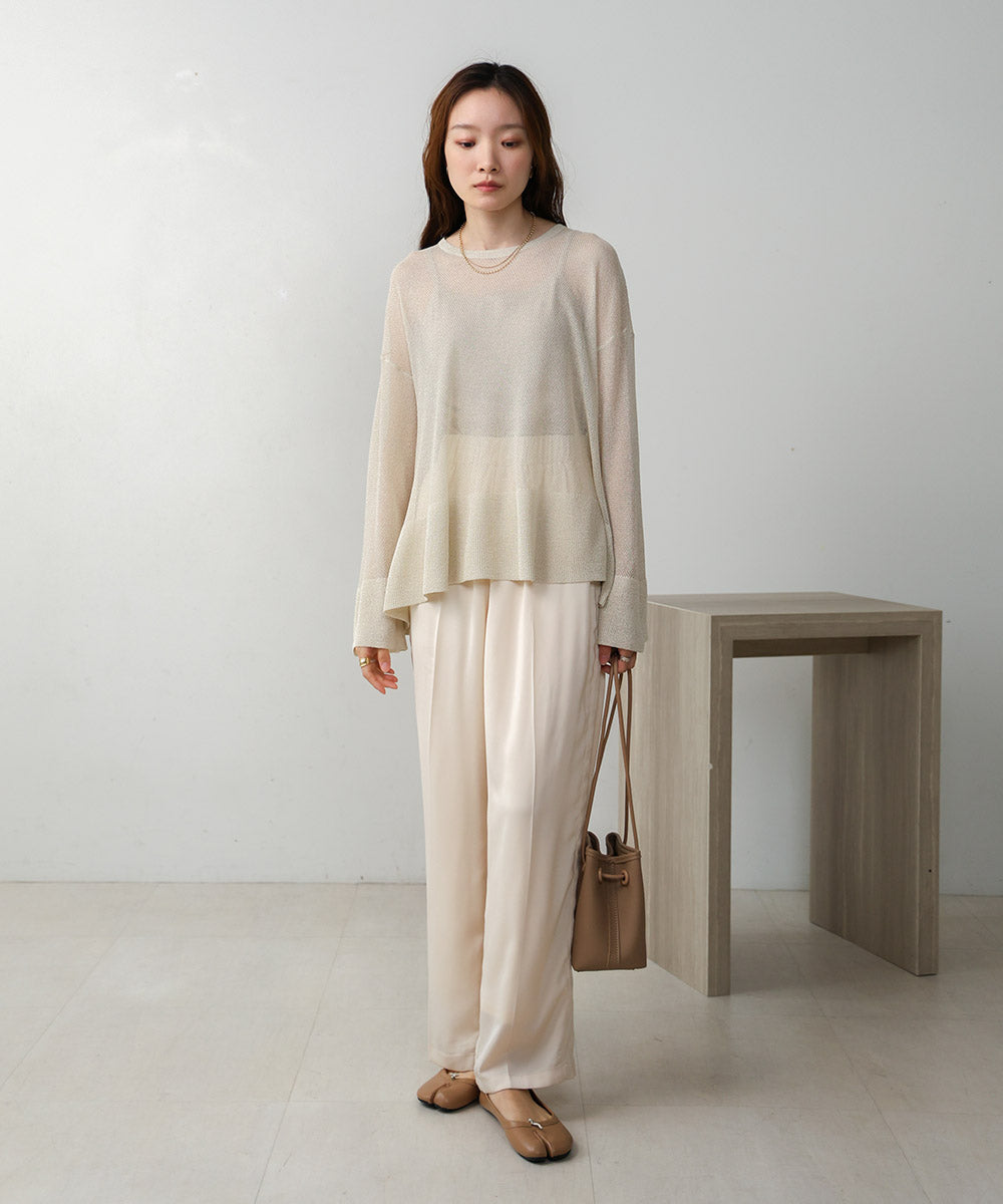 【S/M/L展開】サテンラインパンツ