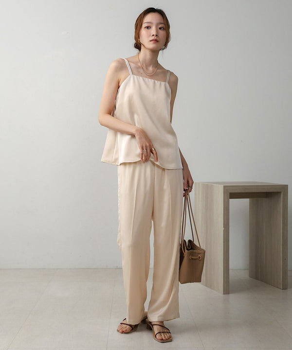 【S/M/L展開】サテンラインパンツ