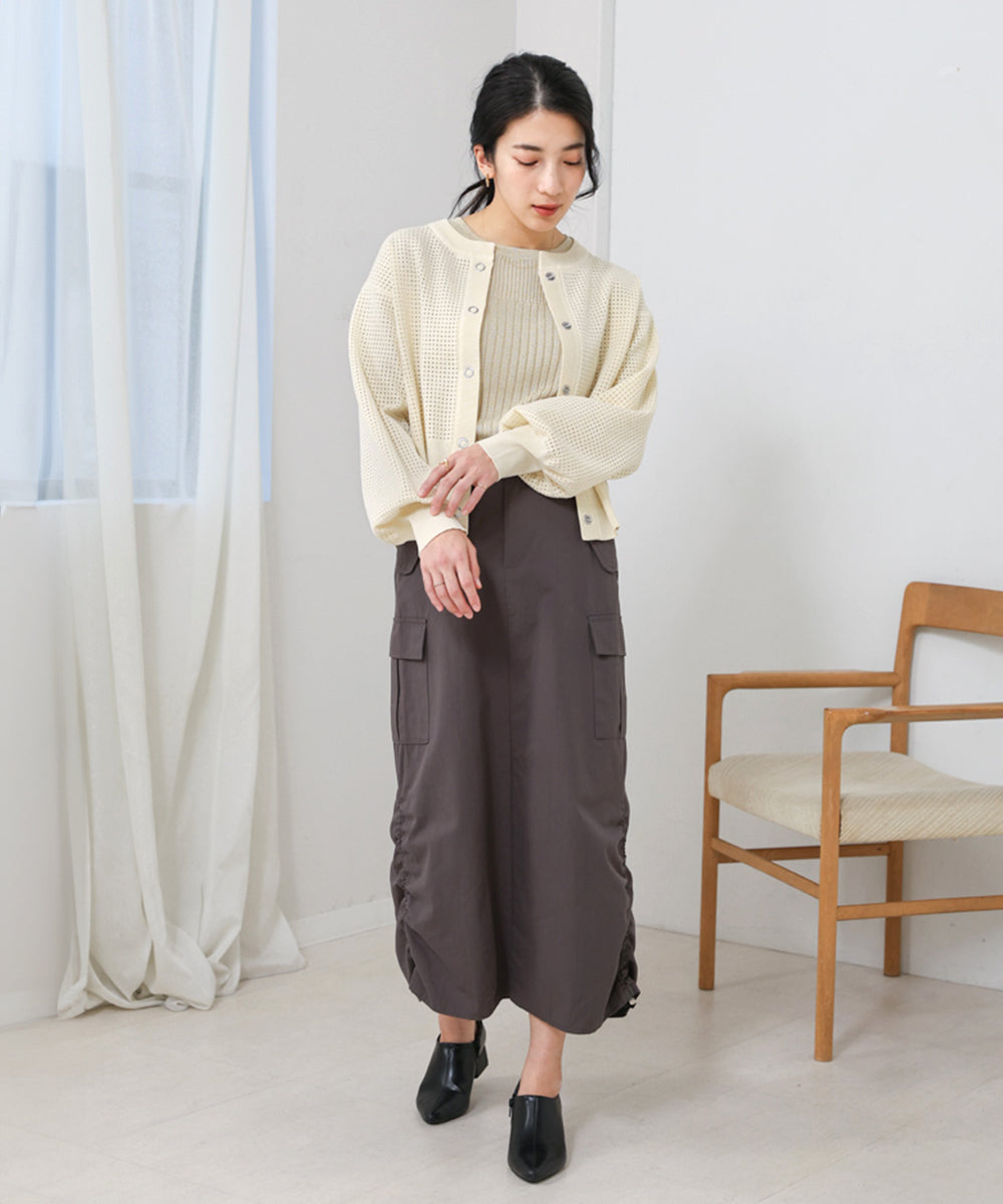 【WEB限定】軽量メッシュニットカーディガン