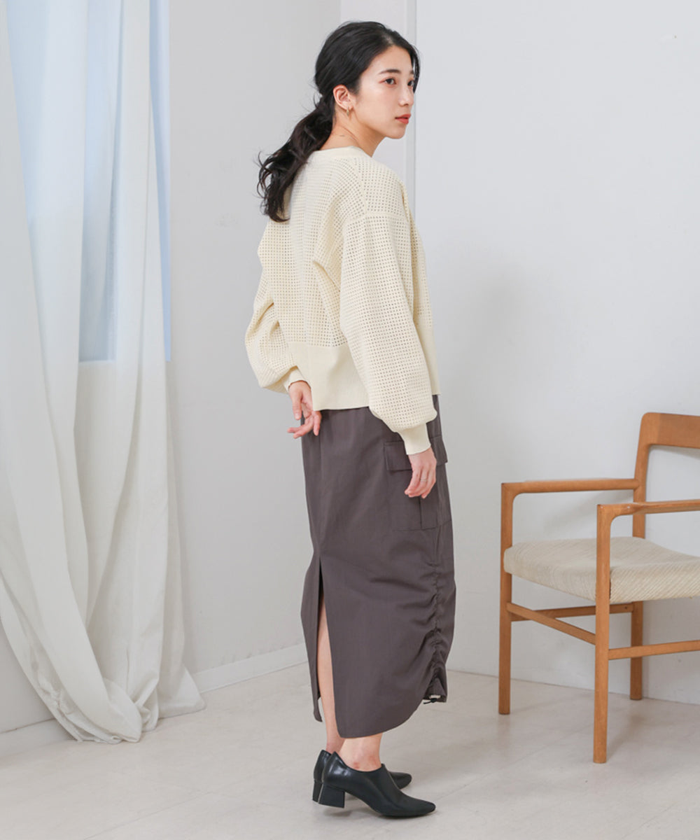 【WEB限定】軽量メッシュニットカーディガン