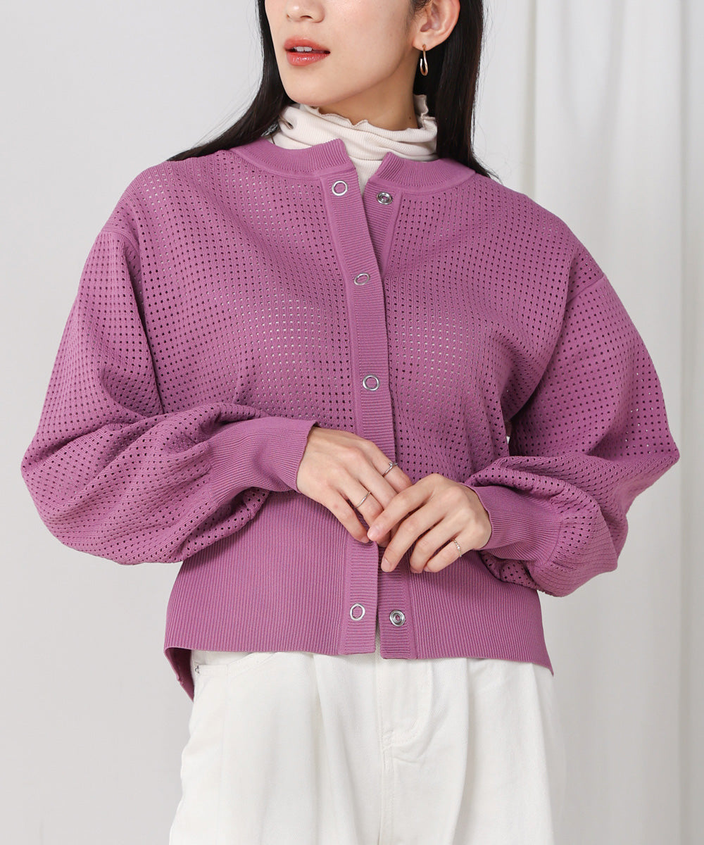 【WEB限定】軽量メッシュニットカーディガン