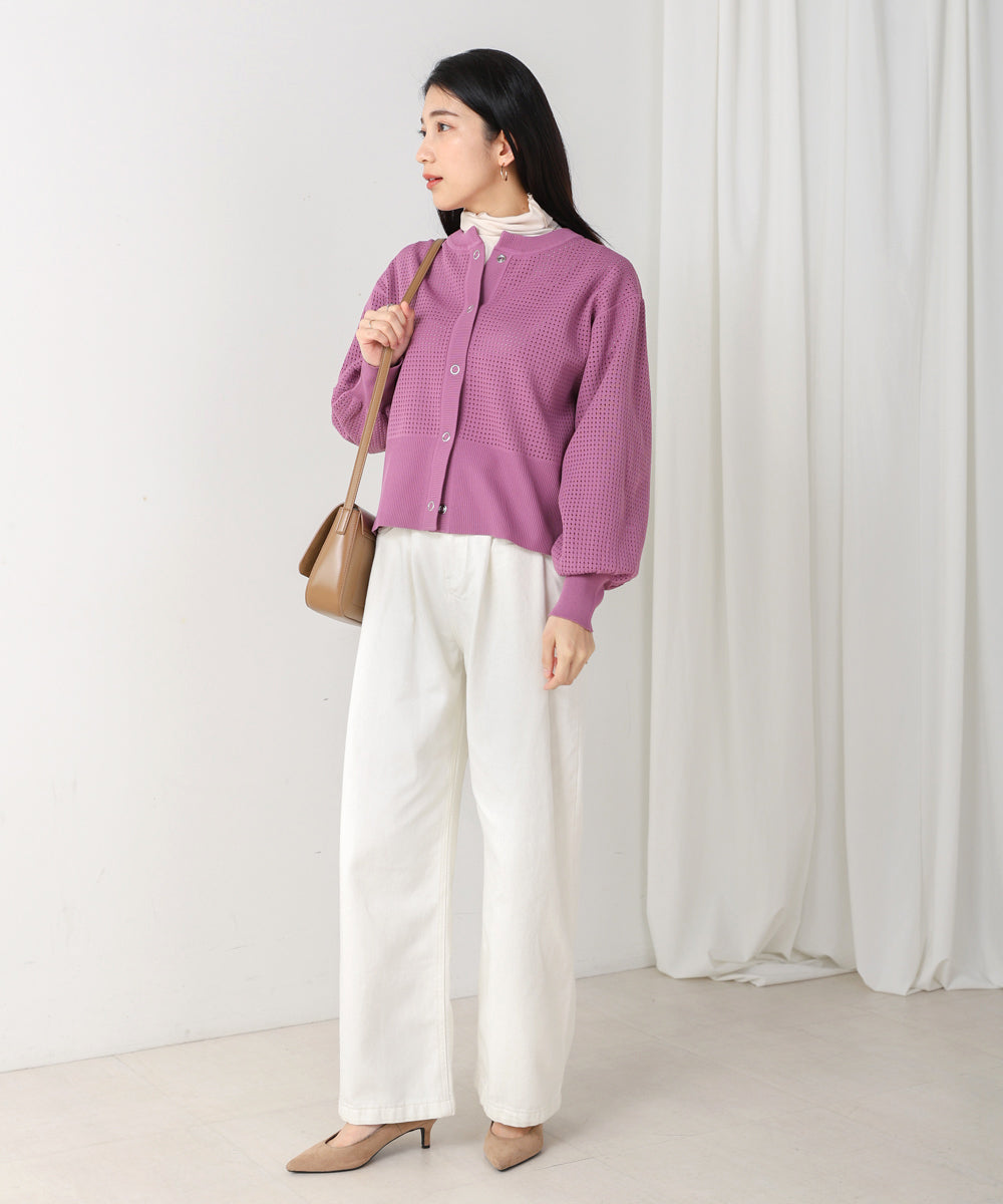 【WEB限定】軽量メッシュニットカーディガン