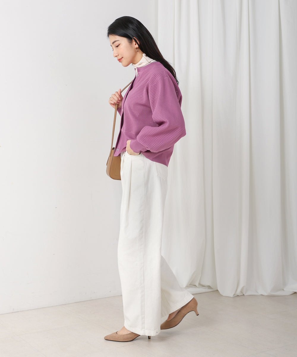 【WEB限定】軽量メッシュニットカーディガン