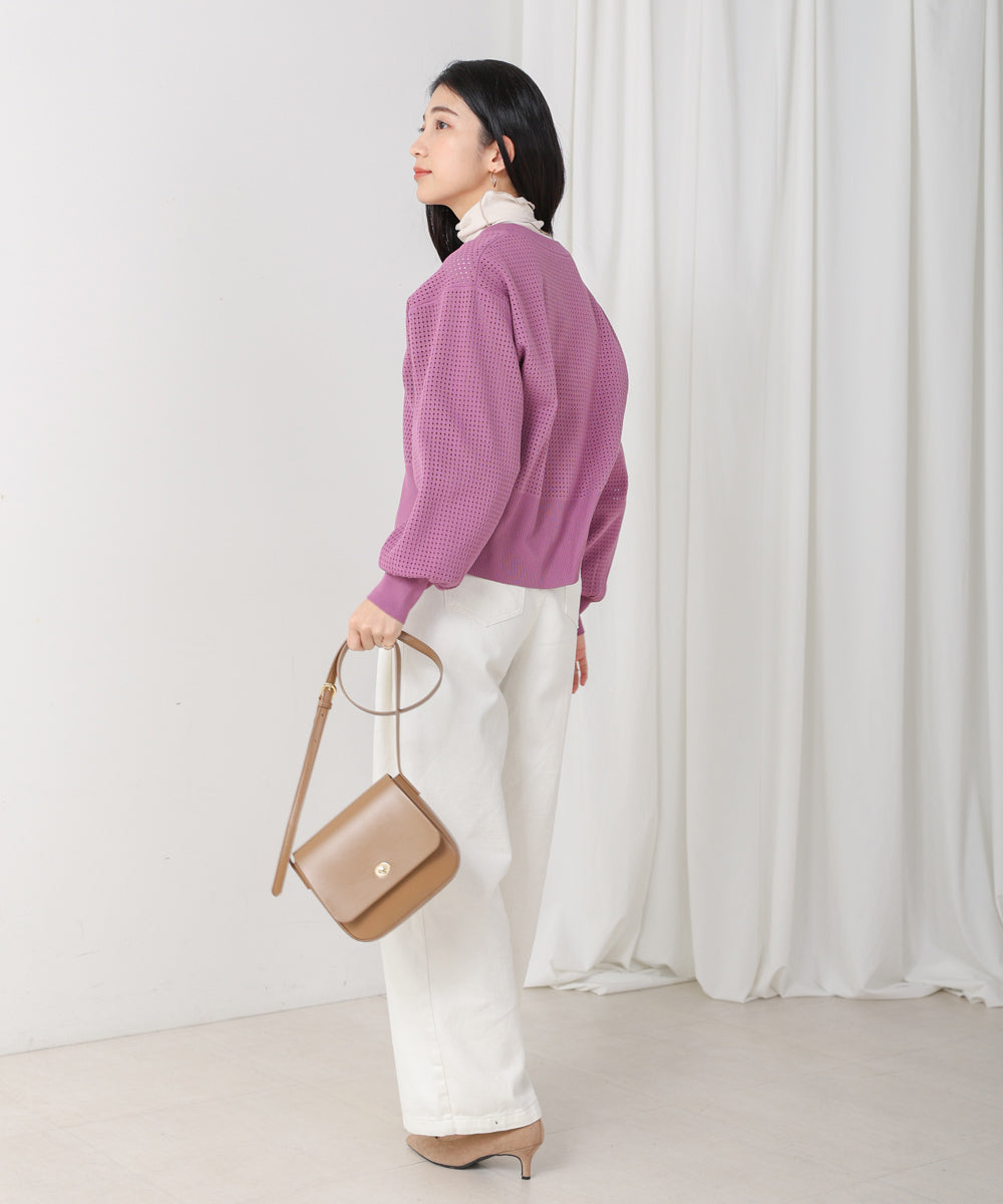 【WEB限定】軽量メッシュニットカーディガン