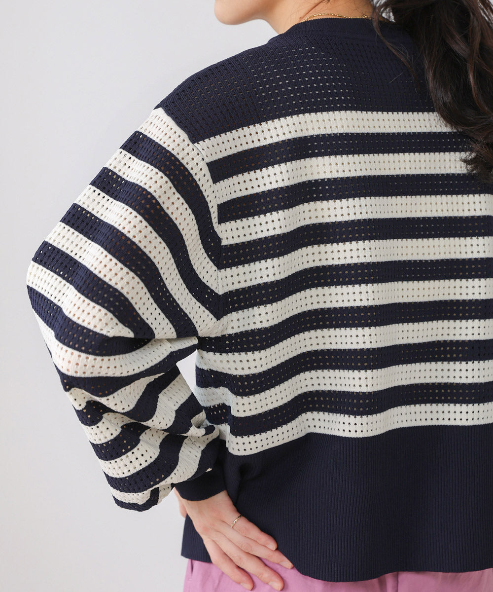 【WEB限定】軽量メッシュニットカーディガン