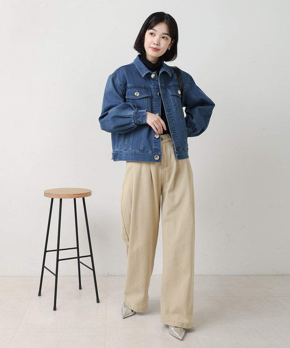 デニムパフスリーブジャケット