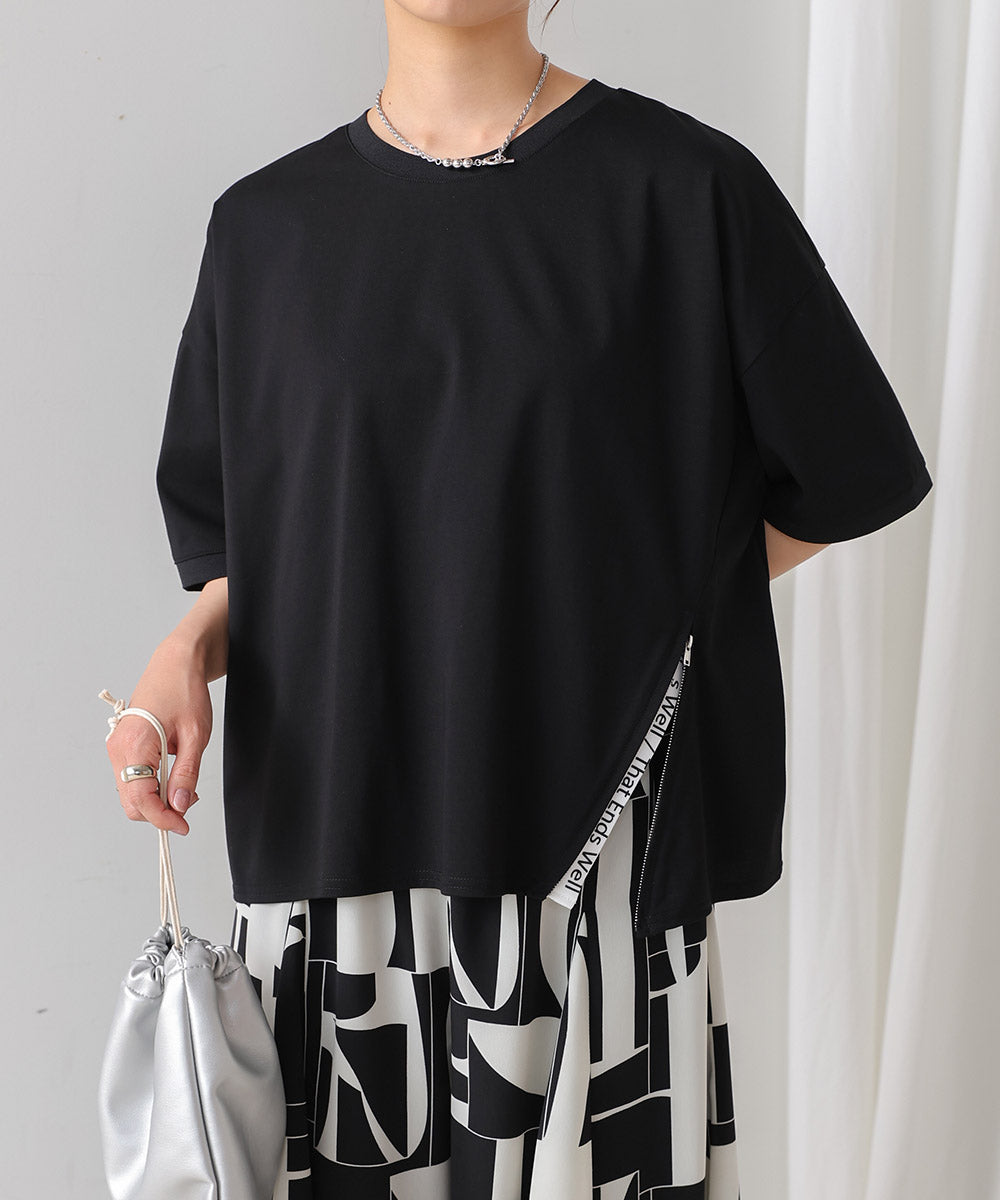 ロゴテープカットソー