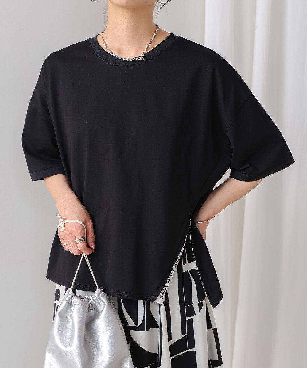 ロゴテープカットソー