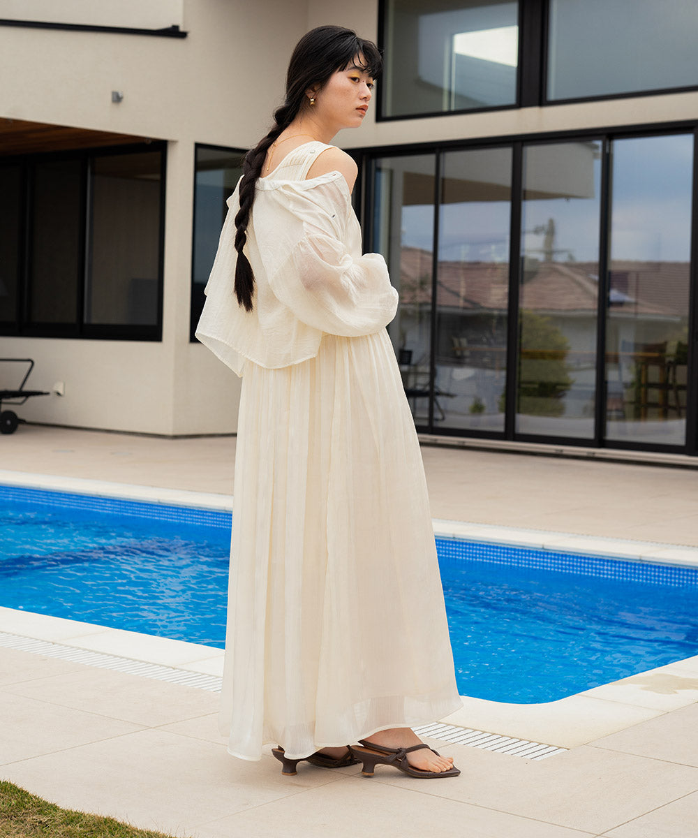 【S・Mサイズ展開】シアーキラキラキャミワンピース