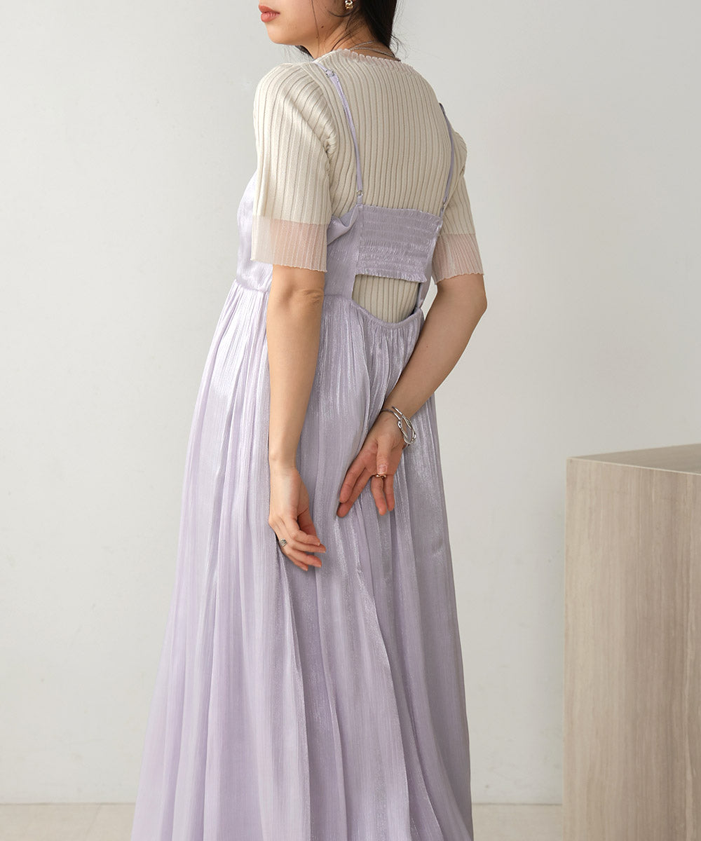 【S・Mサイズ展開】シアーキラキラキャミワンピース