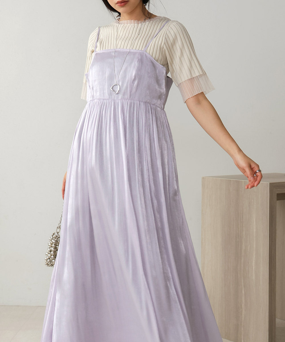 【S・Mサイズ展開】シアーキラキラキャミワンピース