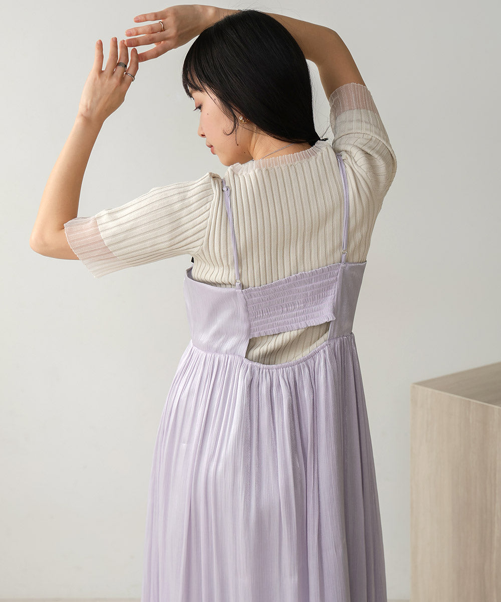 【S・Mサイズ展開】シアーキラキラキャミワンピース