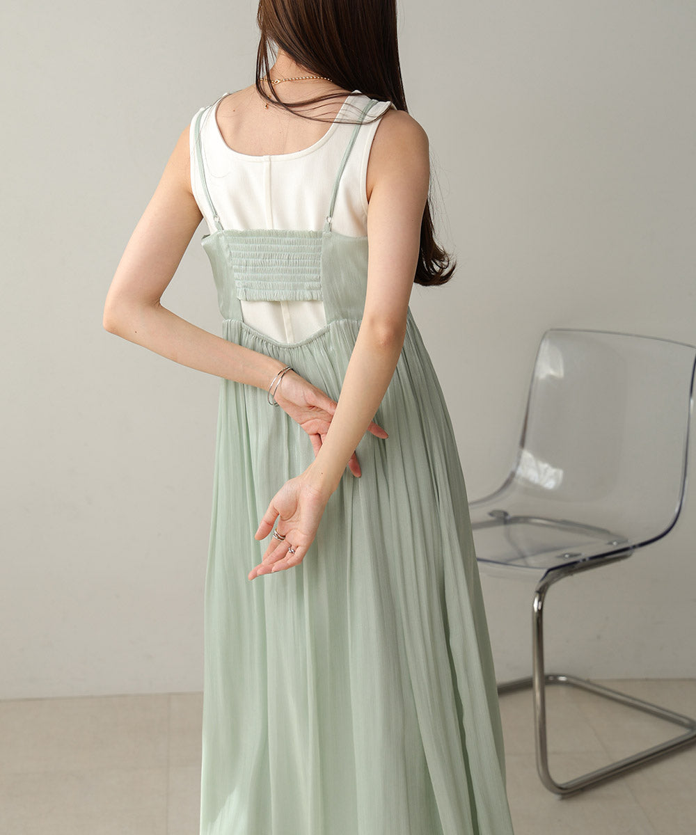 【S・Mサイズ展開】シアーキラキラキャミワンピース