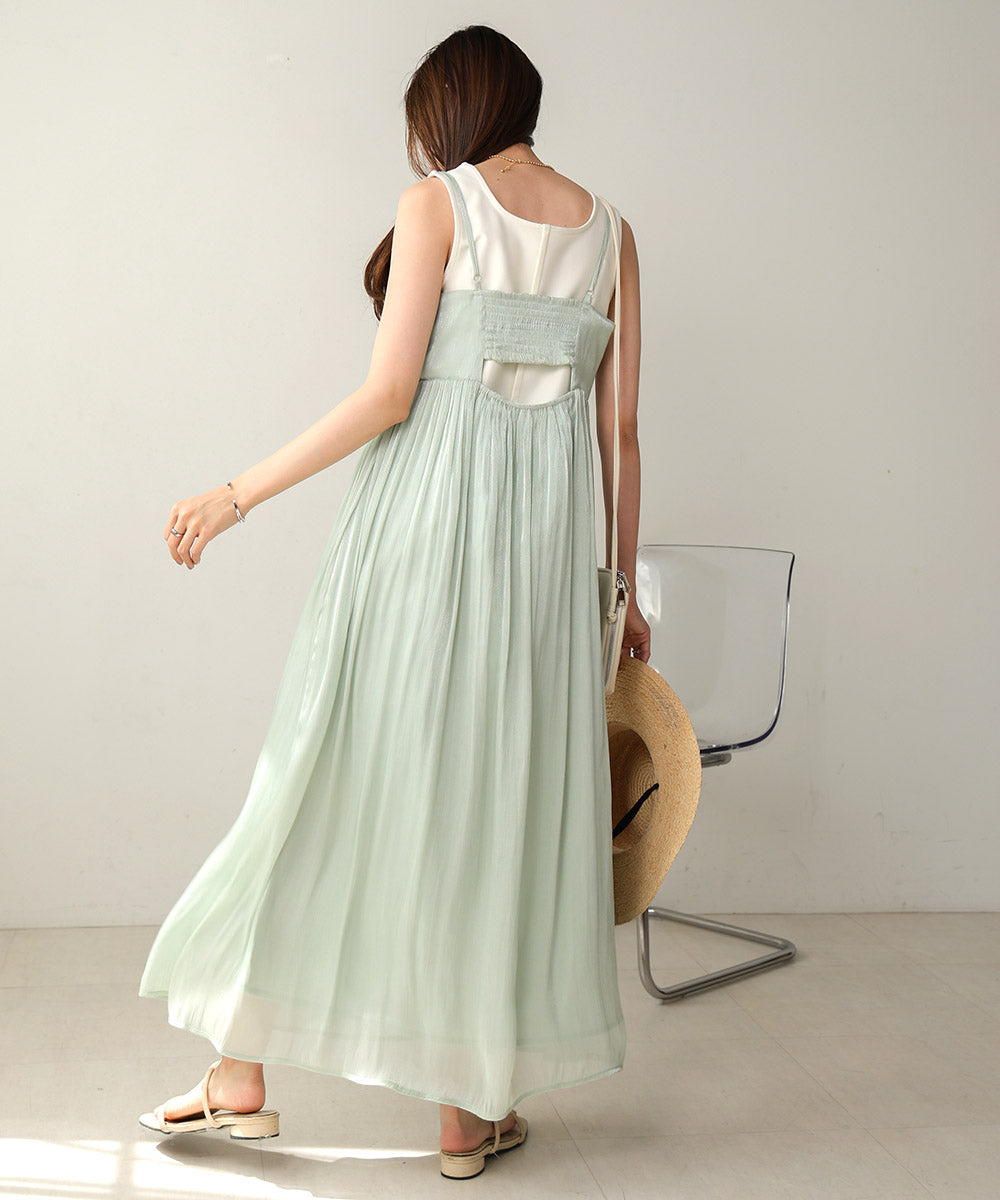 【S・Mサイズ展開】シアーキラキラキャミワンピース