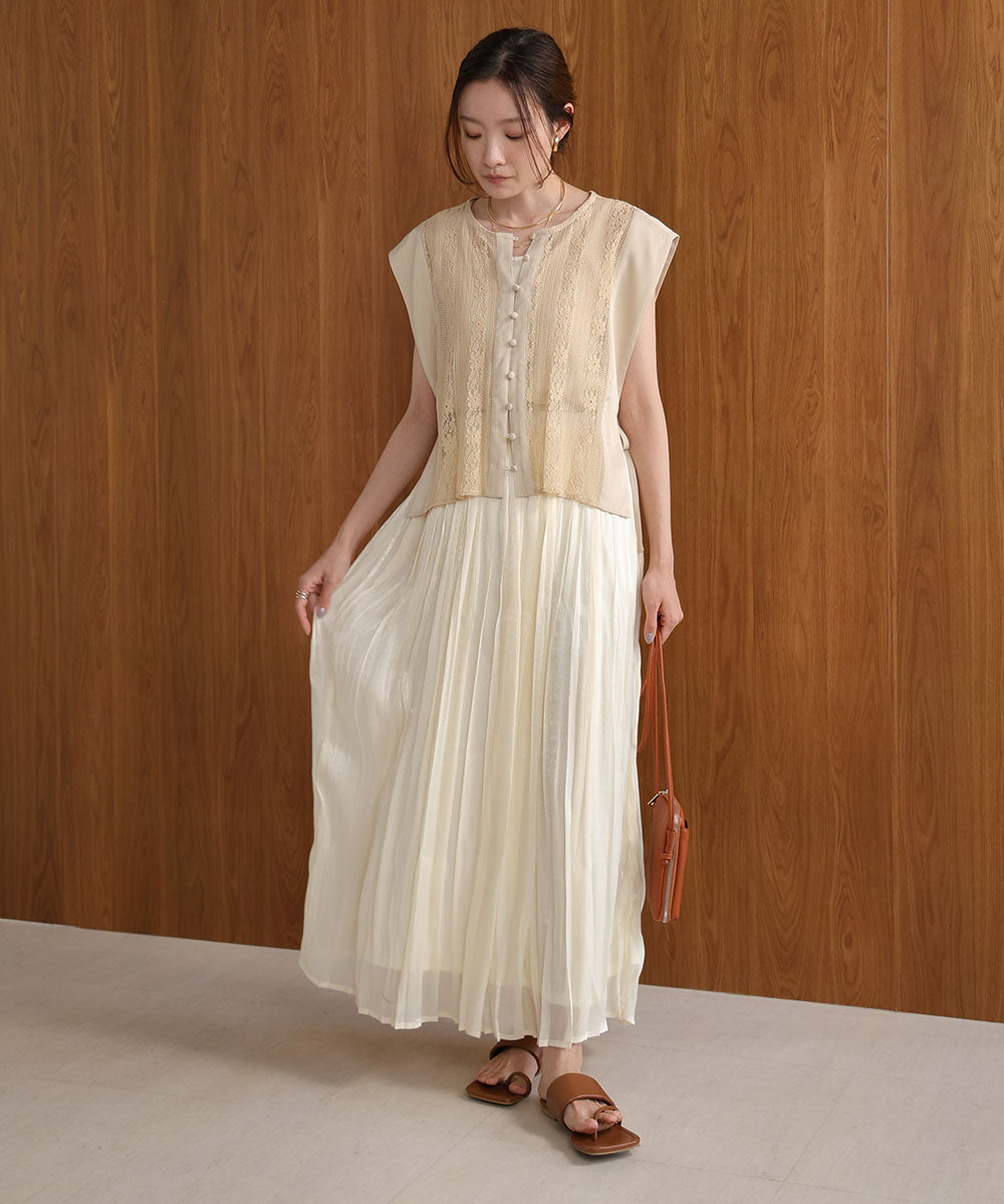 【S・Mサイズ展開】シアーキラキラプリーツスカート